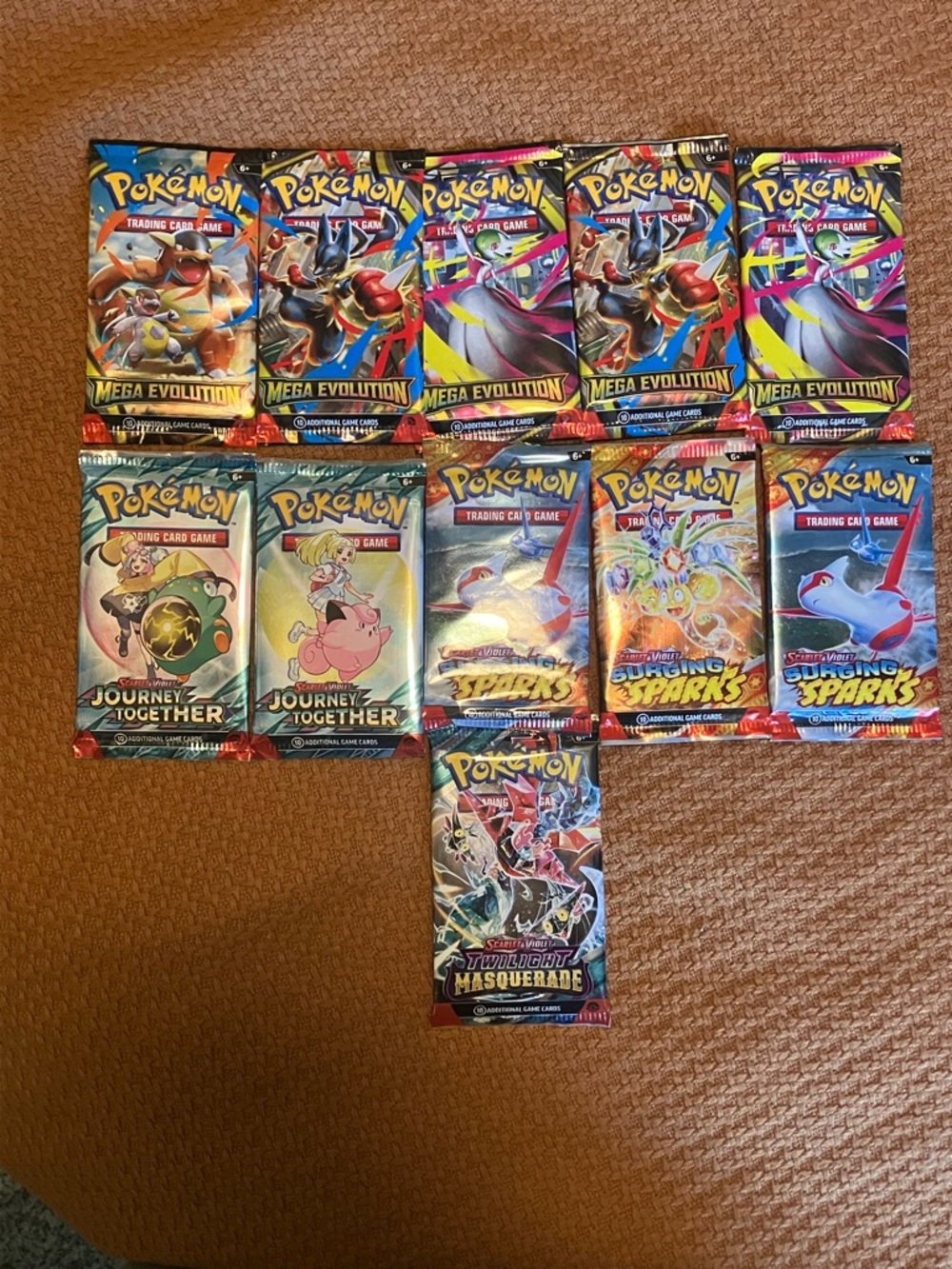 Lot of 11 New Sealed Pokemon Packs